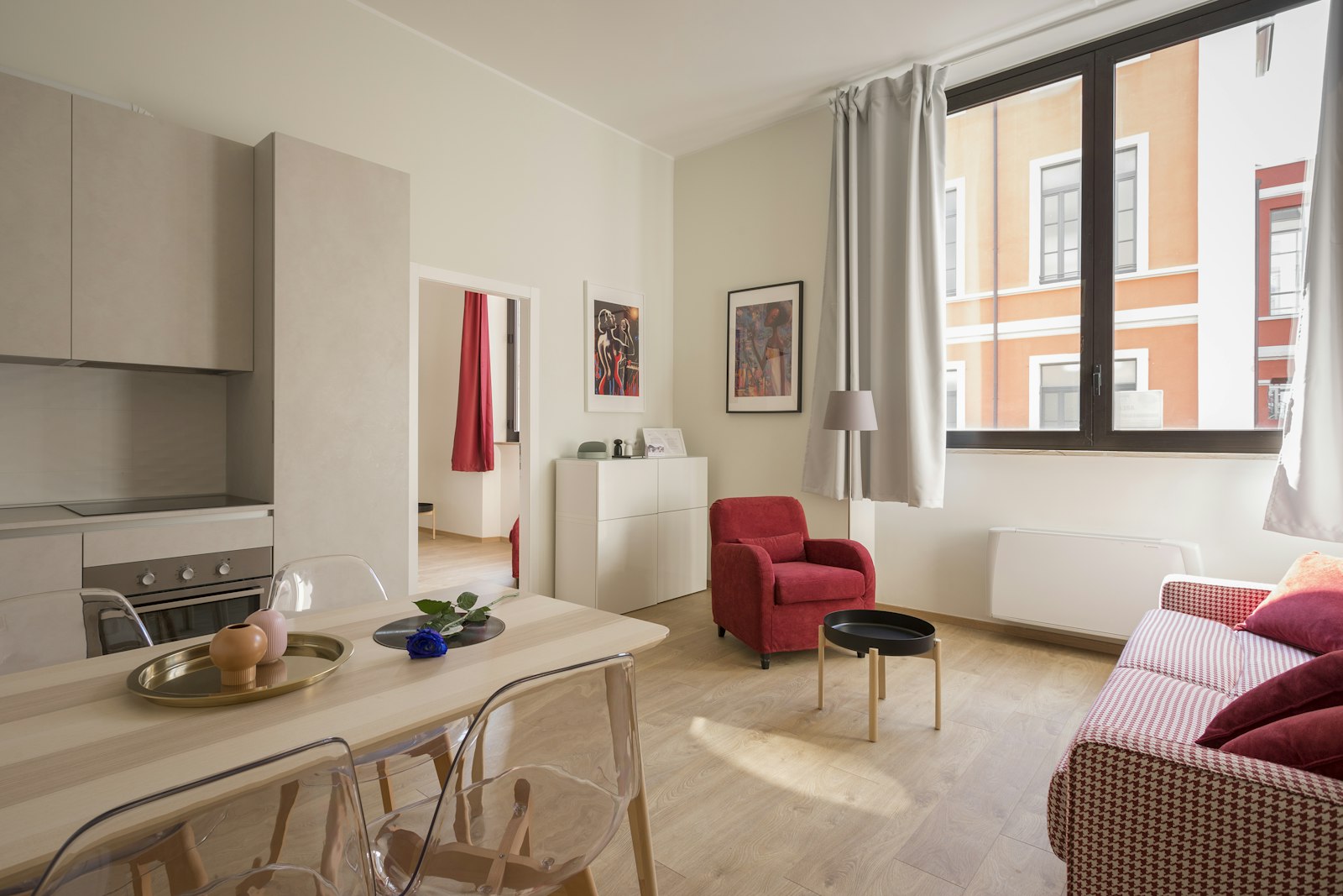 Renovated apartment living space